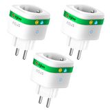 NOUS A7Z ZigBee Smart Socket met Energiemonitoring, 16A, App en Stembediening, Timer en Schema's, Compatibel met Alexa, Google Home, Home Assistant, Tuya, Vereist ZigBee Hub, Pack of 3