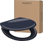 SCHÜTTE Wc-bril antraciet met softclose, toiletdeksel met snelsluiting voor eenvoudige reiniging, Duroplast wc-deksel max. belasting van de toiletbril 150 kg