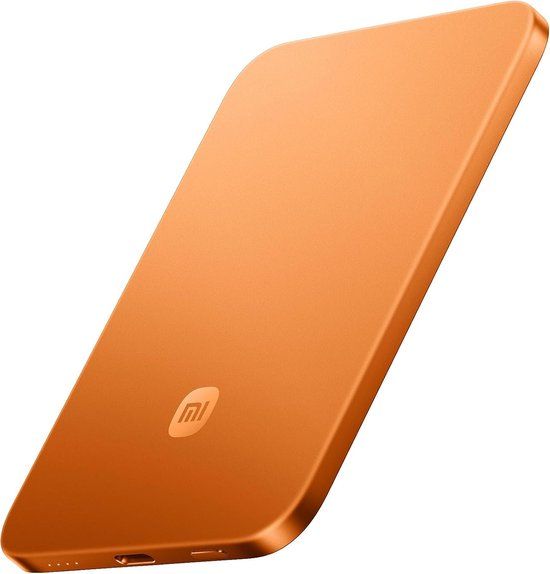 Xiaomi UltraThin Magnetic Power Bank 5000 15W - 5000 mAh - 15 W draadloos opladen - Magnetisch - Oranje