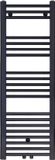BELRAD Badkamer Radiator 1200x400mm Zwart Mat Geborsteld – Middenaansluiting – 458W