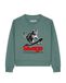 Watapparel Sweatshirt 'Savage Cat' groen / vuurrood / zwart