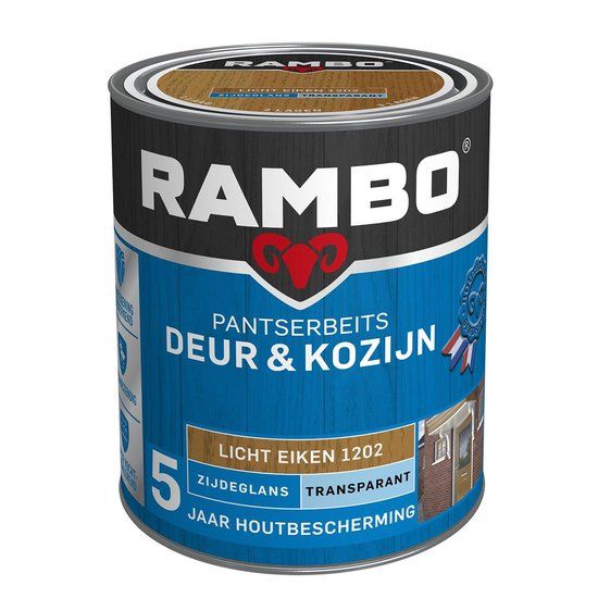 Rambo Pantserbeits Deur & Kozijn Zijdeglans Licht Eiken 0.75L