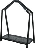 Pro Garden Haardhout/Houtblokken Opslag Rek - Metaal - Zwart - 25 x 58 x 79 cm