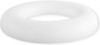 Rayher hobby materialen Piepschuim ring/krans - plat - wit - 35 cm