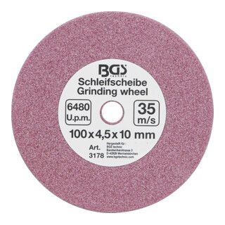 BGS Slijpschijf voor Art. 3180 Ø 100 x 4,5 x 10 mm - 1 stuk