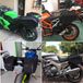 Wan GmbH Zadeltas Zijkoffer Motorfiets Grote Inhoud 36-58L Koolstofvezel Regenbescherming - Multifunctioneel 2 Stuks motor zijtassen Zwart