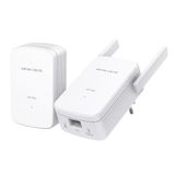 Mercusys MP510 Kit Powerline Kit Homeplug AV2 tot 1000 Mbps en WLAN 300 Mbps, Gigabit LAN-aansluiting, plug and play, compatibel met alle routers, hoge Powerline-technologie