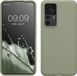 kwmobile telefoonhoesje geschikt voor Xiaomi 12T / 12T Pro - Hoesje met siliconen coating - Smartphone case in grijsgroen