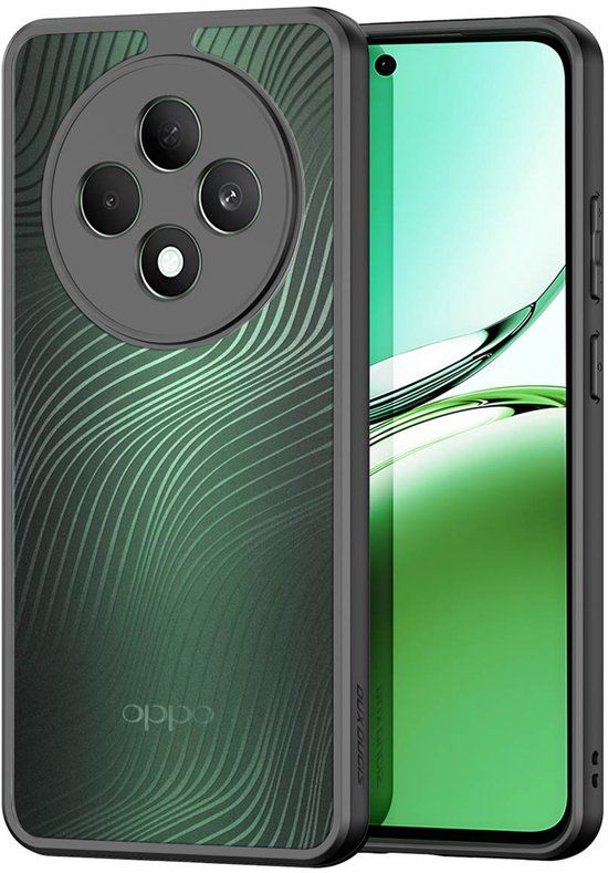 Dux Ducis Aimo Series Transparant TPU Back Cover Zwart Geschikt voor OPPO Reno12 F 5G