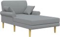 vidaXL Chaise longue Gris clair Tissu