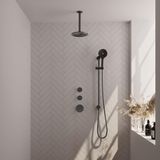 Brauer Gunmetal Carving Thermostatische Regendoucheset Inbouw