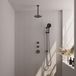 Brauer Gunmetal Carving Thermostatische Regendoucheset Inbouw