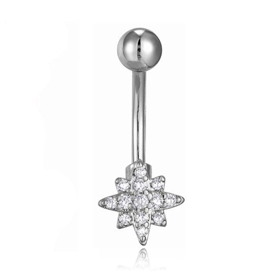 Cilla Jewels Cilla Navelpiercing van Titanium - Ster Zilver