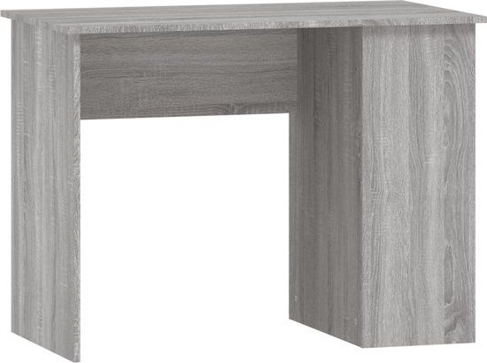 vidaXL Bureau 100x55x75 cm bewerkt hout grijs sonoma eikenkleurig