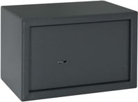 vidaXL Kluisdoos met slot donkergrijs 31 x 20 x 20 cm staal
