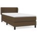 VidaXL Boxspringbed met matras, donkerbruin, 100x200 cm, met stoffen bekleding