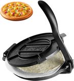 Vevor Tortillapers, 25cm Tacopers, Zware Gietijzeren Tortillapers, Voorgekruide Tortillamaker Tortillamaker met 100 Stuks Perkamentpapier, Deegmachine voor Meeltortilla, Zwart