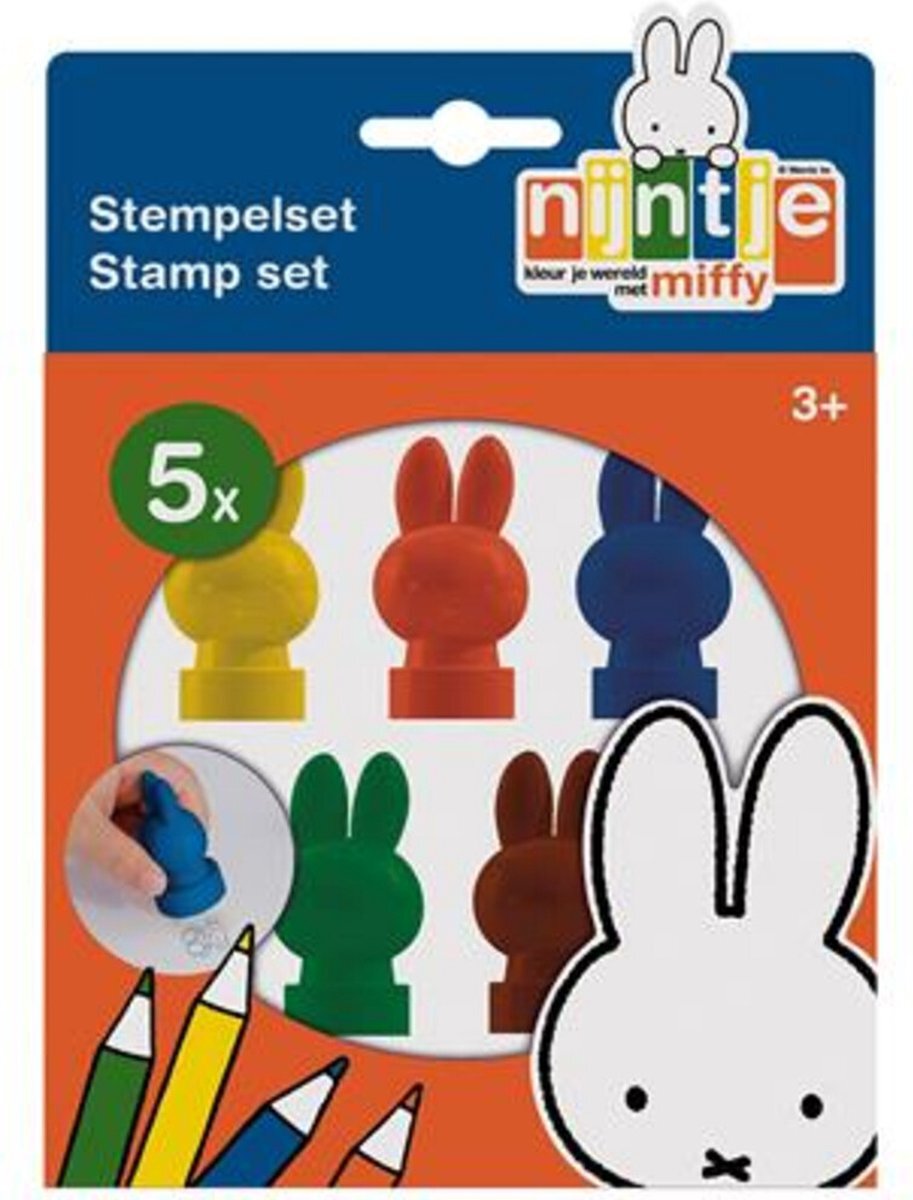 Bambolino Toys - Nijntje stempelset - 5 zelfinktende stempels - creatief speelgoed