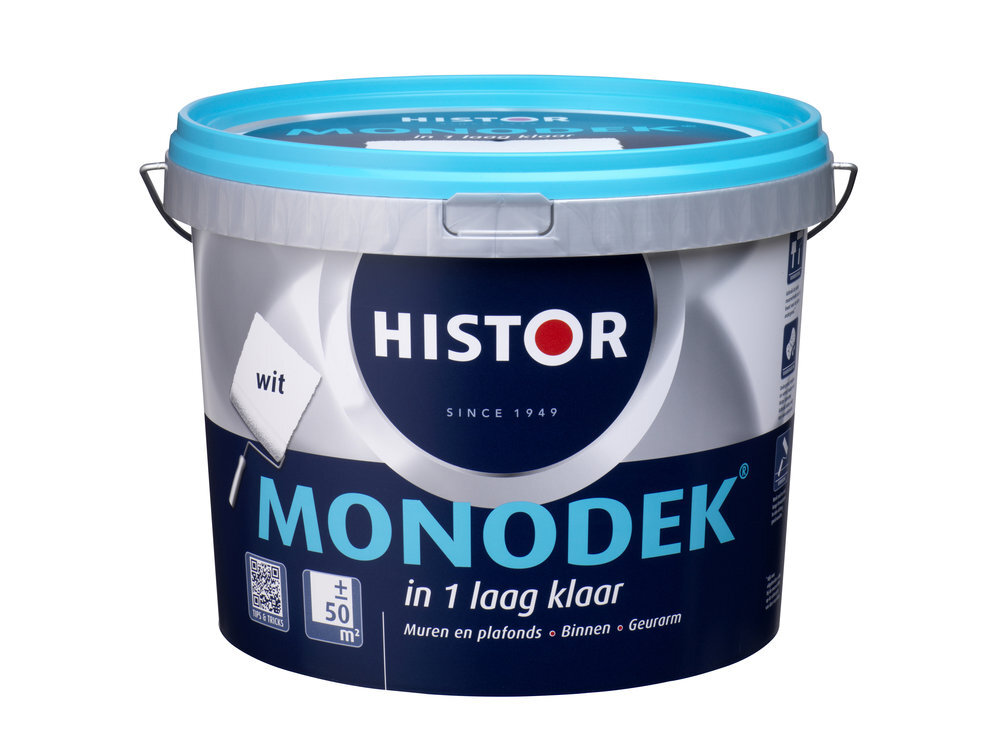 Histor Monodek Muurverf - 5 liter - Gebroken Wit