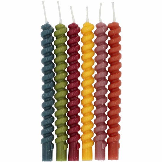 Folat Kaarsjes twister comfy cozy 10 cm (12 stuks)
