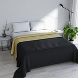 Italian Bed Linen Elegant dekbed voor tweepersoonsbed, 2-zits, donkergrijs/crème, 260 x 270 cm