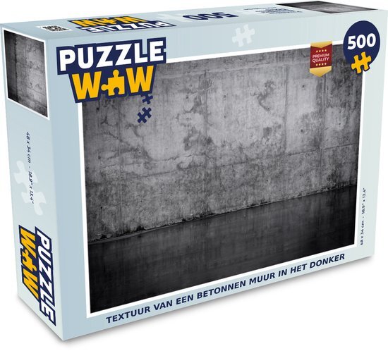 MuchoWow Puzzel Beton - Muur - Donker - Legpuzzel - Puzzel 500 stukjes - Sinterklaas cadeautjes - Sinterklaas voor grote kinderen