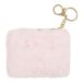 DRAEGER Paris Portemonnee, pluche, roze, zeer zachte portemonnee met sleutelhanger, make-uptas, pennenetui, cadeau-idee voor meisjes, dames, kinderen, volwassenen, schattig cadeau, Lichtroze, 12x9cm