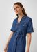 s.Oliver Midi-jeansjurk met overhemdkraag en riem voor dames in blauw