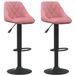 VidaXL Barkruk fluweel roze