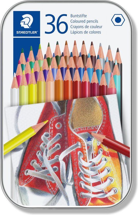 STAEDTLER Houtvrij kleurpotlood - metalen etui 36 stuks