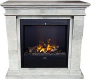Xaralyn Waterdamphaard - Kreta Mini EAL-SGP - grijs gepolijst natuursteen - 1500 Watt verwarming - met afstandsbediening - Opti-Myst elektrische sfeerhaard