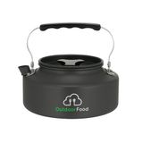 Outdoor Food Camping Ketel - 1.1L - Aluminium - Zwart