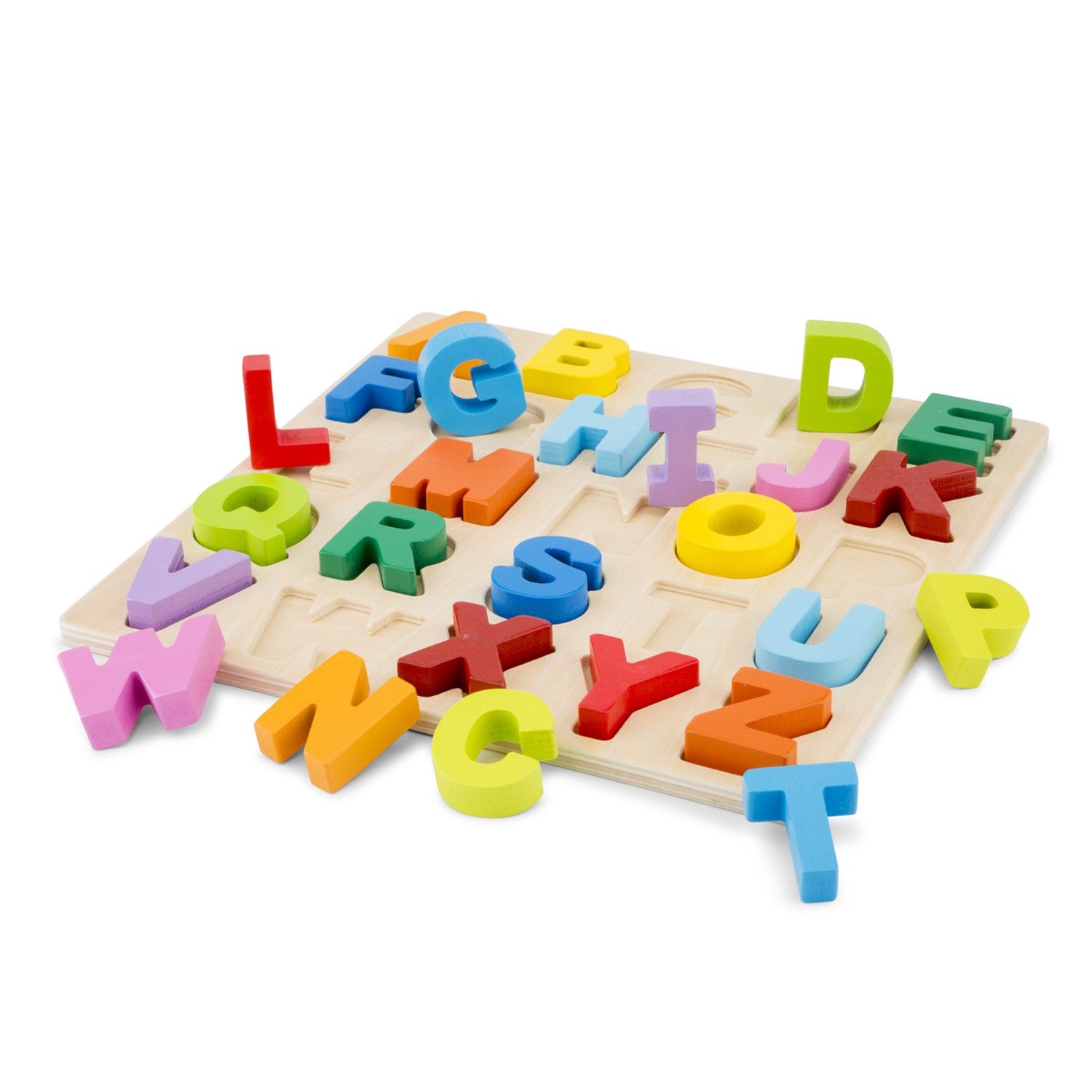 New Classic Toys Alfabet Puzzel Houten Educatief Speelgoed Verschillende Kleuren 30x30x0.8 cm 2+ Jaar