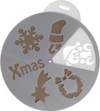 Decoris Christmas window stencils - 6x pcs - Christmas window decoration - Snow spray stencil