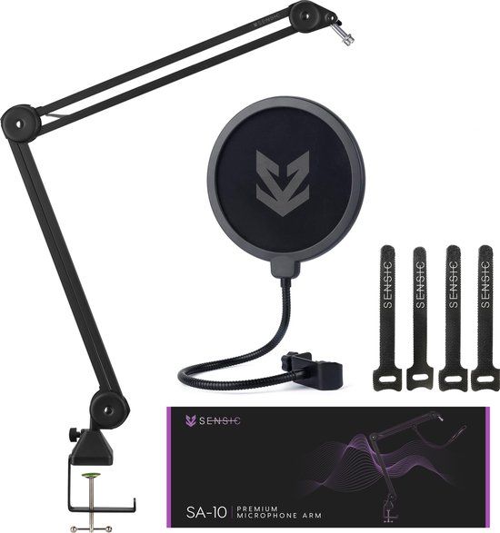 Sensic SA-10 Microfoon Arm met Popfilter - Zwart