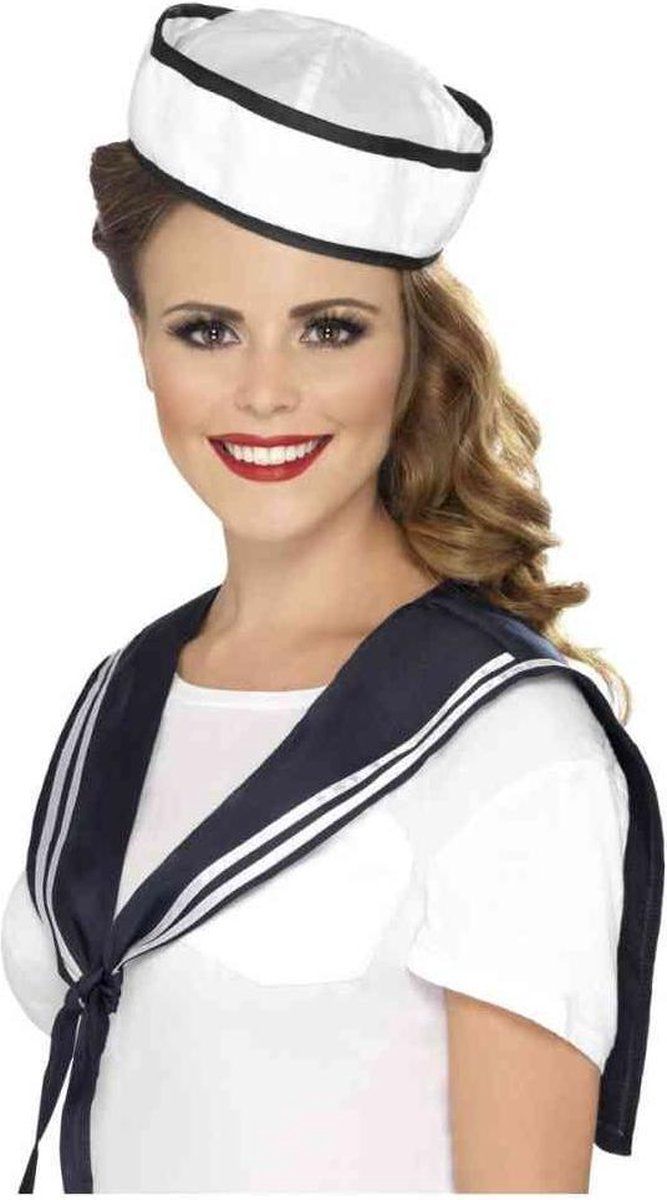 Smiffys Sailor Instant Kit - War Army Militair - Costume - White - Polyester - Unisex - 2022