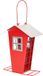 Pro Garden Ger Import Tuinvogels hangende voeder silo/voederhuisje rood