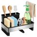 Organisateur de cuisine flexible avec égouttoir (noir)