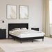 Maison Exclusive - Lit cadre avec bandes lumineuses LED, noir, 160 x 200 cm, simili cuir