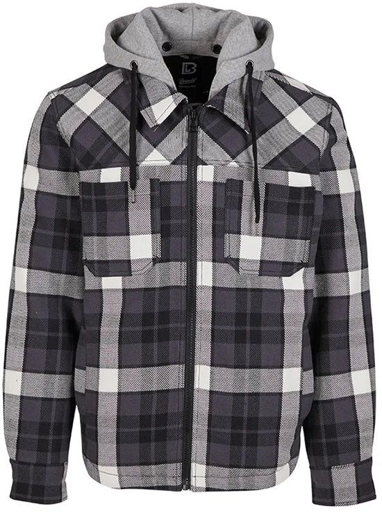 Brandit Heavy Twill Jacket Heren Tussenseizoensjas - zwart/wit - M