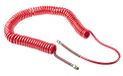 Spiraalslang, met 1/4 inch mannelijke BSPT-aansluiting, Rood, Diam.ext 8 mm, Lang. 6m