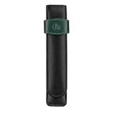 Pelikan TG 12, Zachte etui, Leer, Zwart, Groen, Monochromatisch, Volwassene