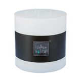 Atmosphera Cilinderkaars / stompkaars groot - wit - 3 lonten - 14 x 14 cm - 90 branduren - zuilkaars