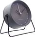 NeXtime Berlin Table – Réveil de table – 14 × 13 × 7 cm – Métal – Gris – Silencieux