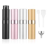 Kiperline 4 stuks parfumverstuiver, 8 ml, mini parfumfles, navulbare verstuiver, parfum, draagbare spuitflessen, reisgeurstofverstuiver