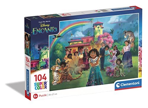 Clementoni - Disney Encanto Supercolor Encanto-104 stuks kinderen 6 jaar oud, puzzel cartoons Made in Italy, meerkleurig, 25746