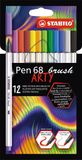Stabilo Pen 68 ARTY Brush Pen Set - 12 Colors