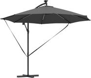 vidaXL Parasol 294 x 294 x 248 cm polyester en aluminium antraciet