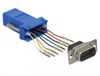 Delock 66167 Adaptateur Sub-D vers RJ45 Noir, Bleu, Acier inoxydable