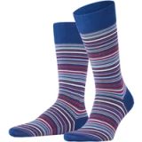 FALKE Microblock gedessineerd katoen sokken heren blauw - maat 39-40